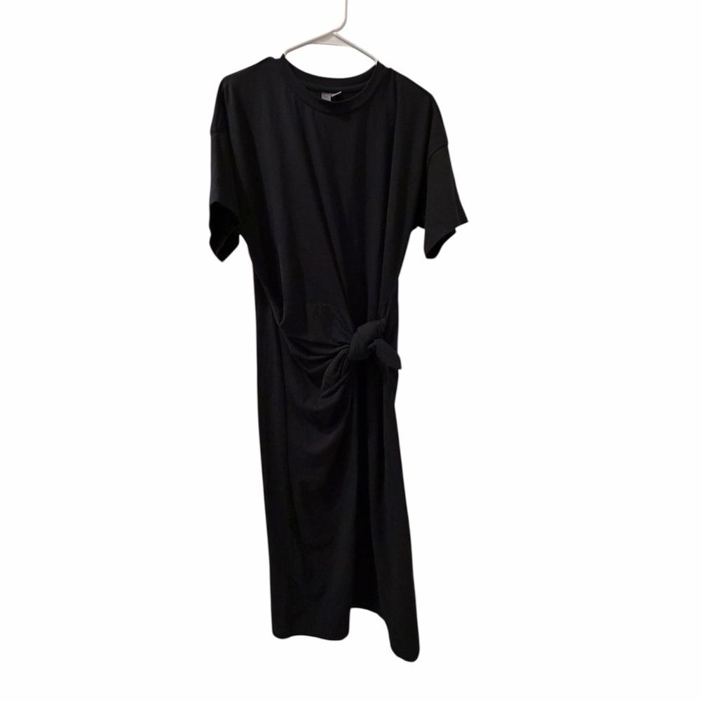 Sweaty Betty Knot Front Midi Dress In Black Size 8 - Picture 2 of 6